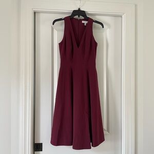 Dress the Population Burgundy Midi Dress